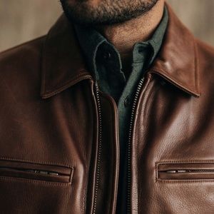 Tailor Stitch Moto Leather Jacket Espresso XL